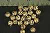 12pc VINTAGE STYLE 6mm SOLID RAW BRASS FILIGREE BEAD LOT FB06-12